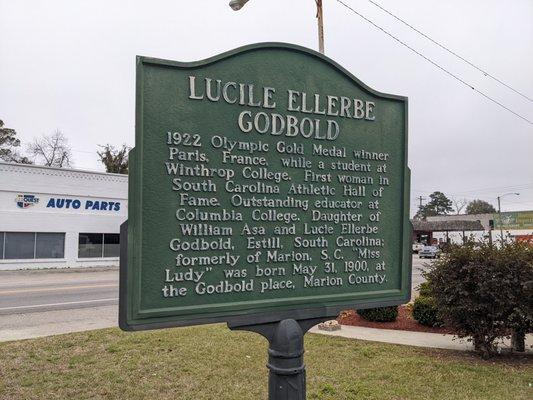 Lucile Ellerbe Godbold Historical Marker