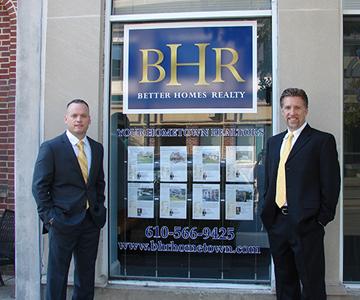 Owners Craig and Jared, standing outside BHR office in Media.