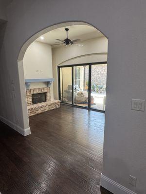 Covered patio conversion into a air conditioned space.