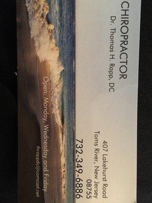 Rapp Thomas H Chiropractor