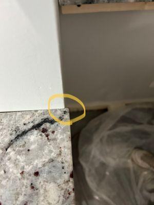 Obviously measurement is completely off. Even the gap that's supposed to sit flush against the wall is not accurate!