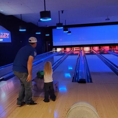 Family bowling.
