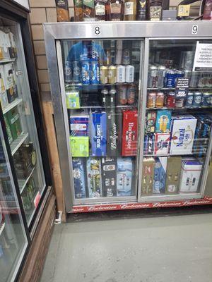 One of three beer coolers