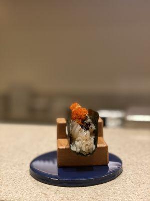 x.o. scallop, tobiko, lemon