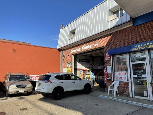 The outside of our location.