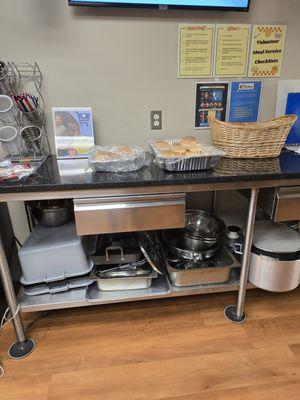 Kitchen food prep area.