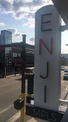 View from second floor outdoor seating