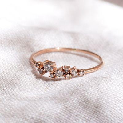 Cluster diamond ring
