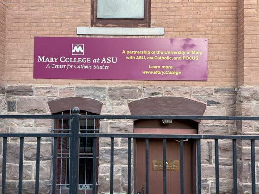 Mary College at ASU a Center for Catholic studies March 2025