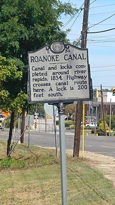 Roanoke Canal Historical Marker