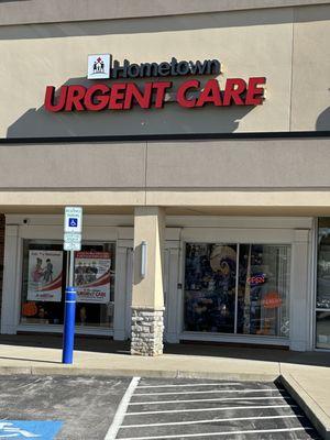 Outside building of Hometown Urgent Care & Occupational Health in North Canton, Ohio.