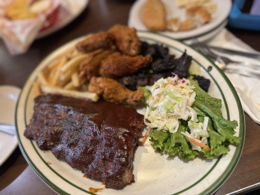 Half rack baby back ribs trio (summer special)
