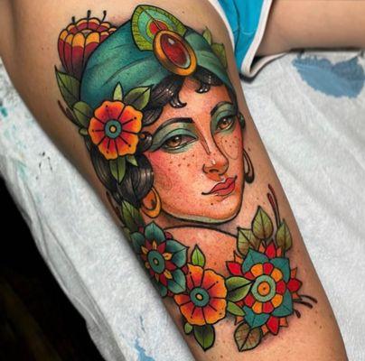 Neotraditional Tattoo by Jasmine Worth at Remington Tattoo San Diego, North Park