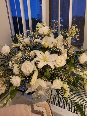 Altar arrangement 3 days after my wedding and they still look perfect and smell great