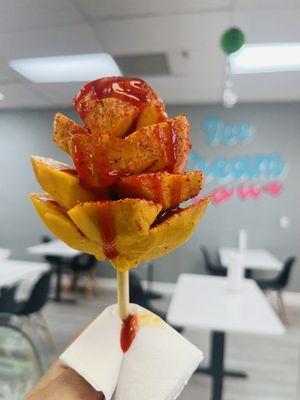 Mango with tajin and chamoy