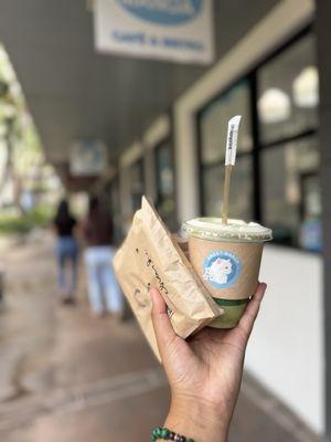 Sweet Manoa Sandwich special and Matcha Latte!