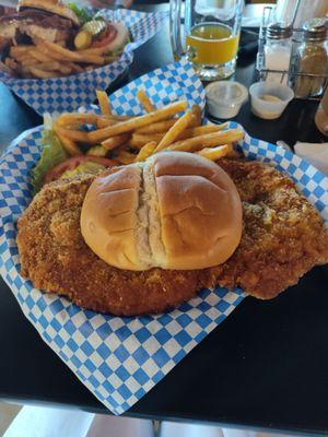 The breaded tenderloin was ginormous, the breading was perfect! The fries have this seasoning....they are my favorite fries to date!