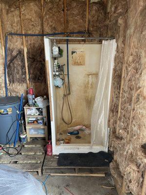 House remodel I did. This is the old shower
