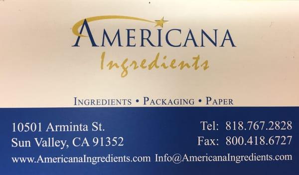 Americana Ingredients
