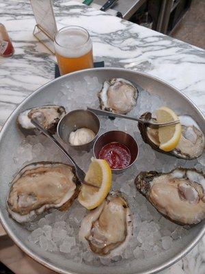 1/2 dozen oysters (super fresh and clean)