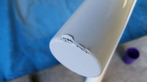 Damage to railing when dropped by installer