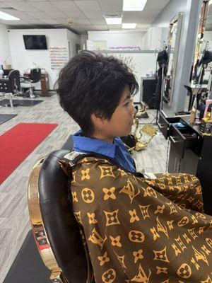 Corte realizado en Yessica beauty salón así quedó su corte