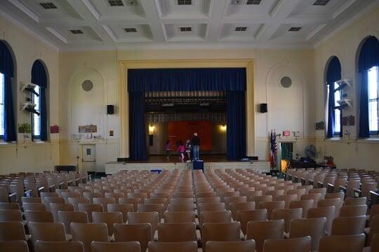 The School's Auditorium Seats nearly 500 People.