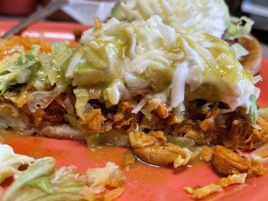 Cross-section of chicken sope.