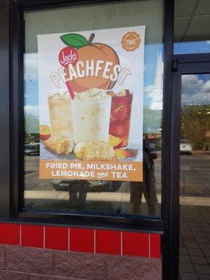 Enjoying a peach milkshake!!!