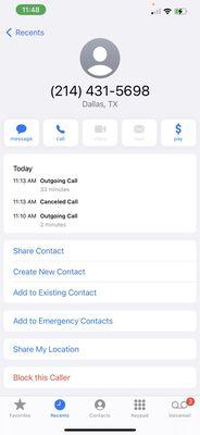 ~05-24-22~ How long I was on hold. I dunno if it timed out or she disconnected me?