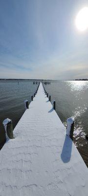 The pier it awesome even in the snow