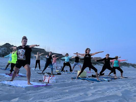 Yoga at Cherry Grove Beach