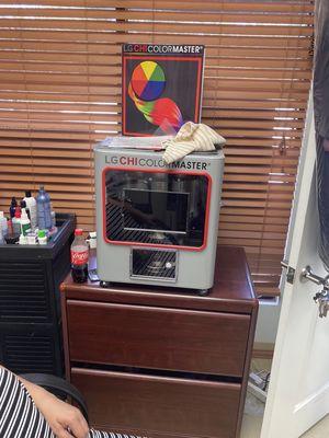 The LG Chi Color Master Factory creates a client profile then dispenses the desired color formula