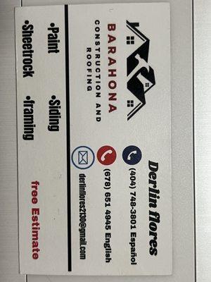 Barahona Construction And Roofing