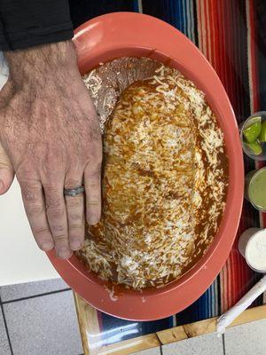 Wet super burrito is MASSIVE