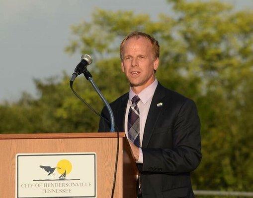 Mayor Jamie Clary welcoming Mary's Magical Place and what a celebration it was!