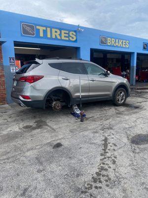 SUV tire repair