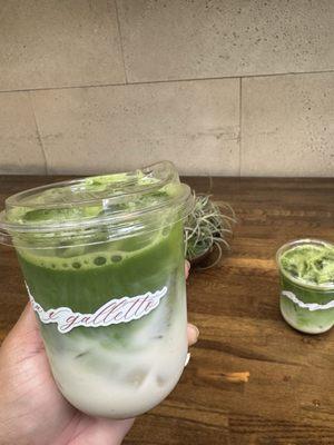 salted caramel and banana bread matcha