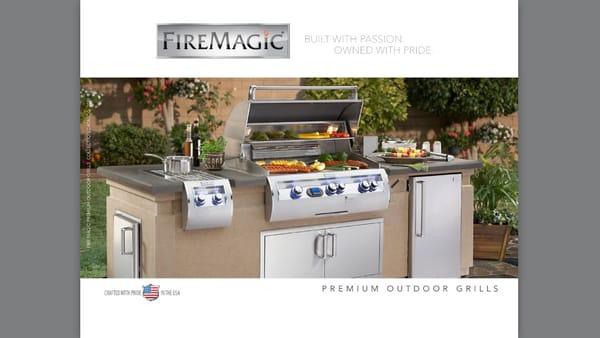 Firemagic grill on display here - make your back yard complete