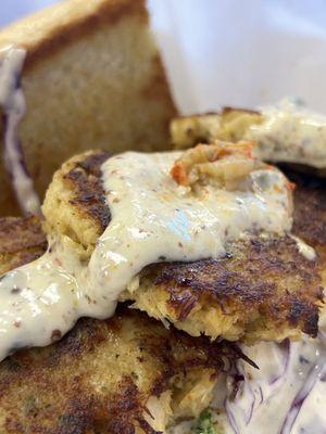 Blue crab cake po boy