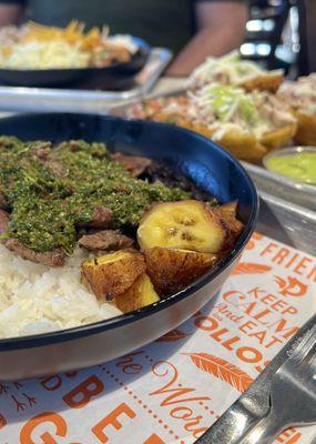 Carne asada/steak bowl - chimichurri sauce