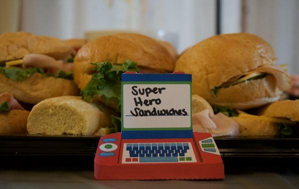 Assorted sandwich platter was perfect for my small party. I named them super hero sandwiches because of my daughter's first birthday theme.