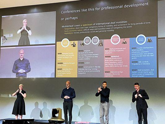 Where interpreters are trained to listen with their eyes and speak with their hands.