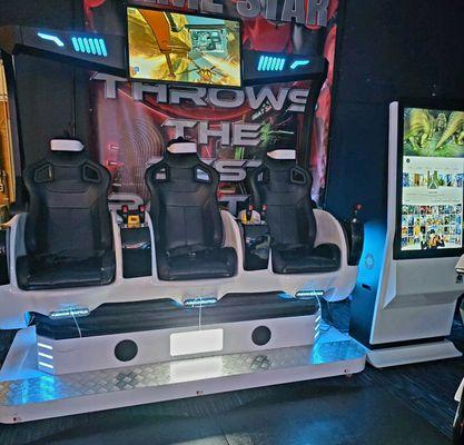 Virtual reality 3 seater ride