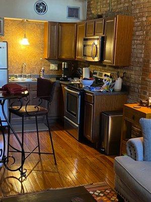Looking into the kitchen.