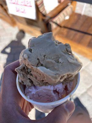 Mocha Almond Fudge and Strawberry