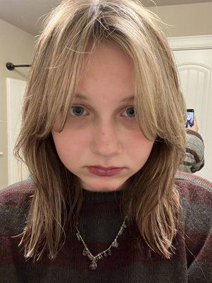 don't mind my face hahaha this is when I styled the bangs :)