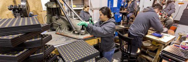 Originally fabricated Studded Tile for Elevators and Heavy Weight Bearing Areas