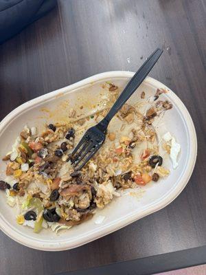 This is the chicken bowl! Forgot to grab a picture before I devoured it. Was too delicious lol