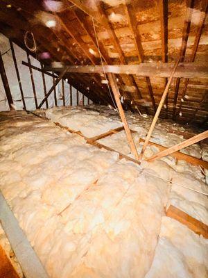 Attic floor insulation